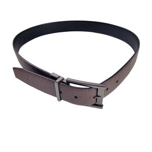 Nicole Miller Brown Bonded Leather Belt Size 32